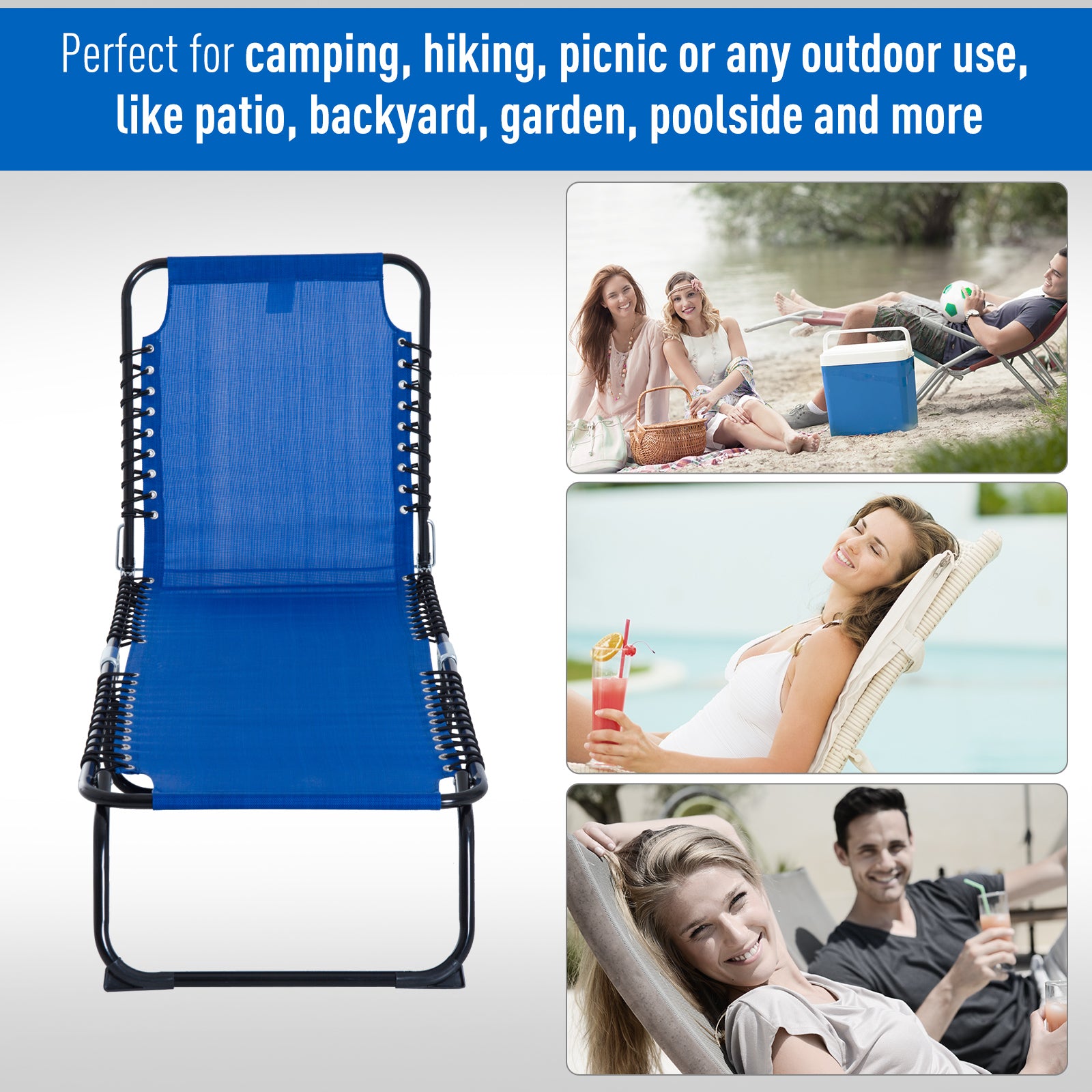 Outsunny Foldable Sun Lounger