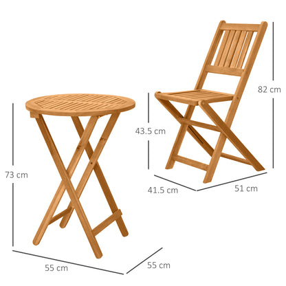 Outsunny 3 Piece Folding Bistro Set