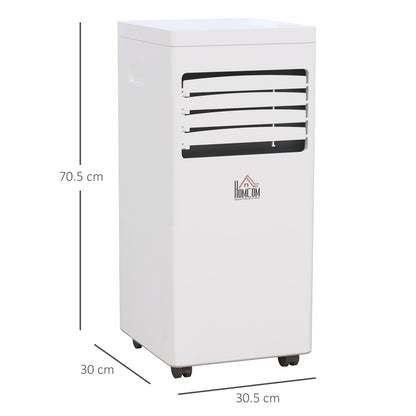 Homcom Mobile Air Conditioner White W/ Remote Control Cooling Dehumidifying Ventilating - 650W