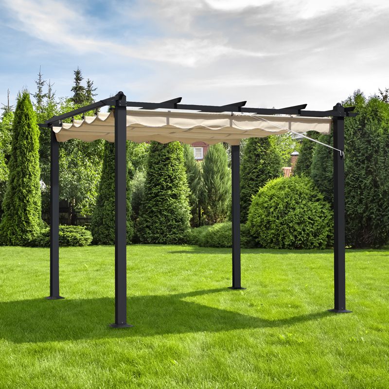 Premium Aluminium Garden Gazebo 3x3m by Croft with a Cream Canopy - Croft Home & Garden