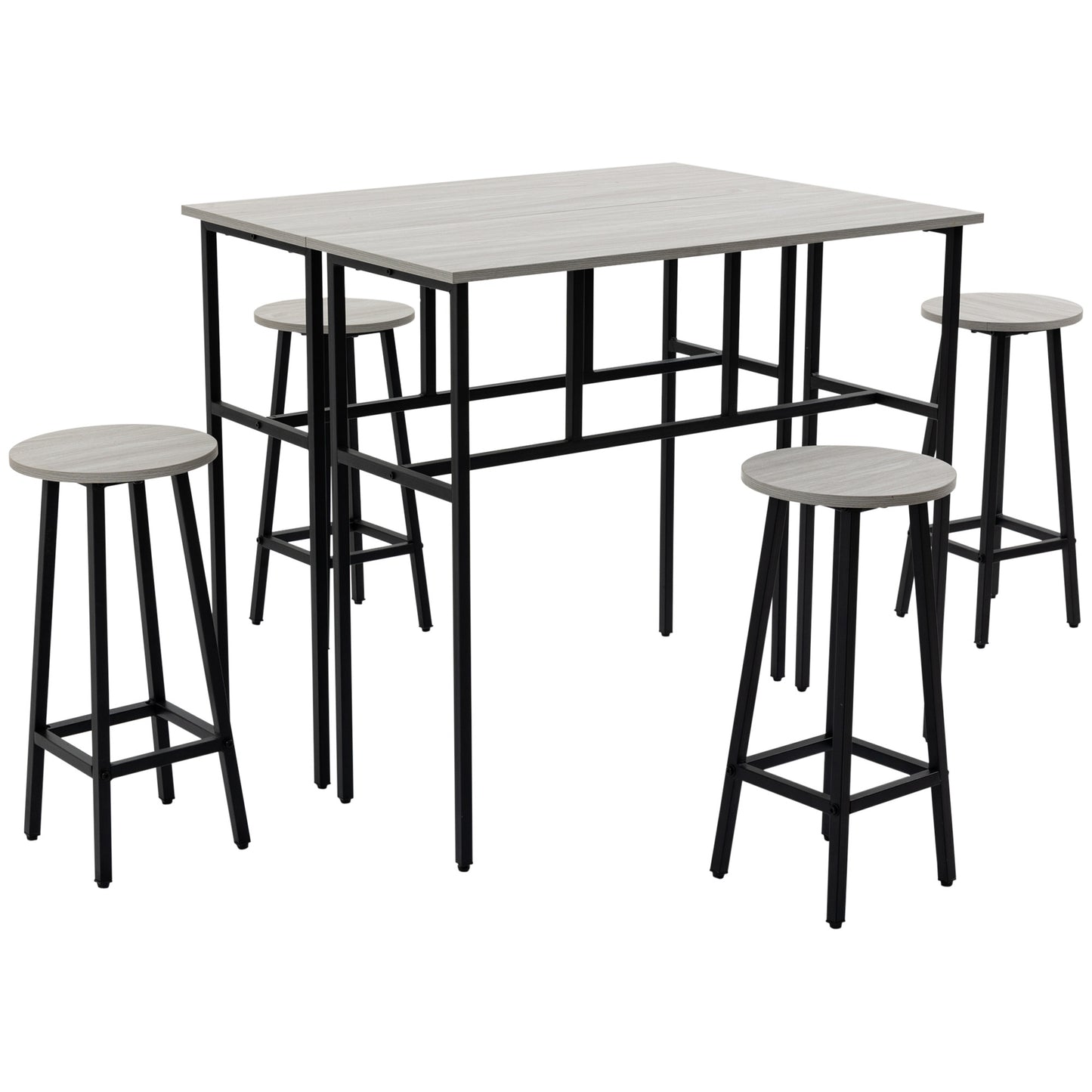 Homcom 6-Piece Bar Table Set