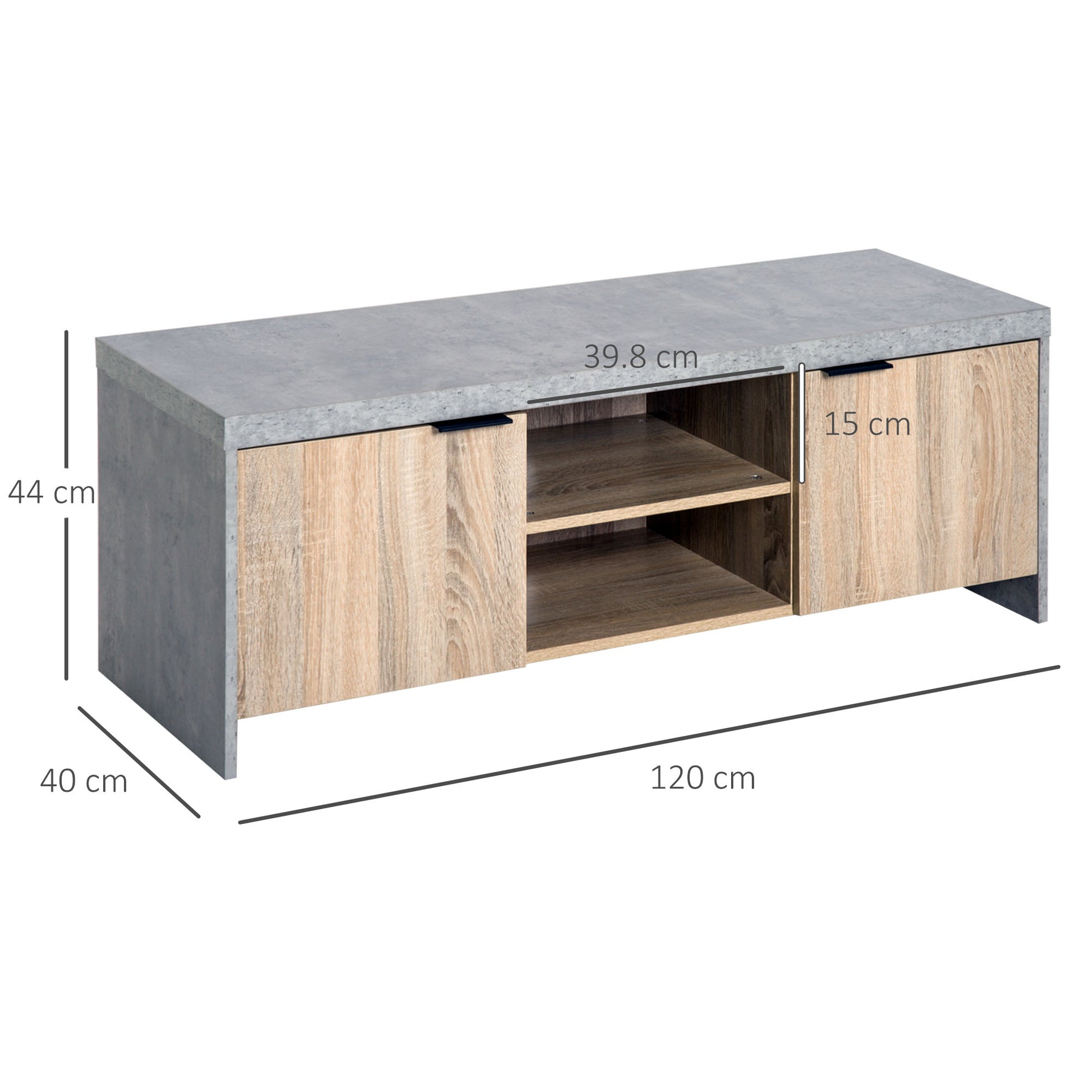 Homcom Marble-Effect Frame TV Unit