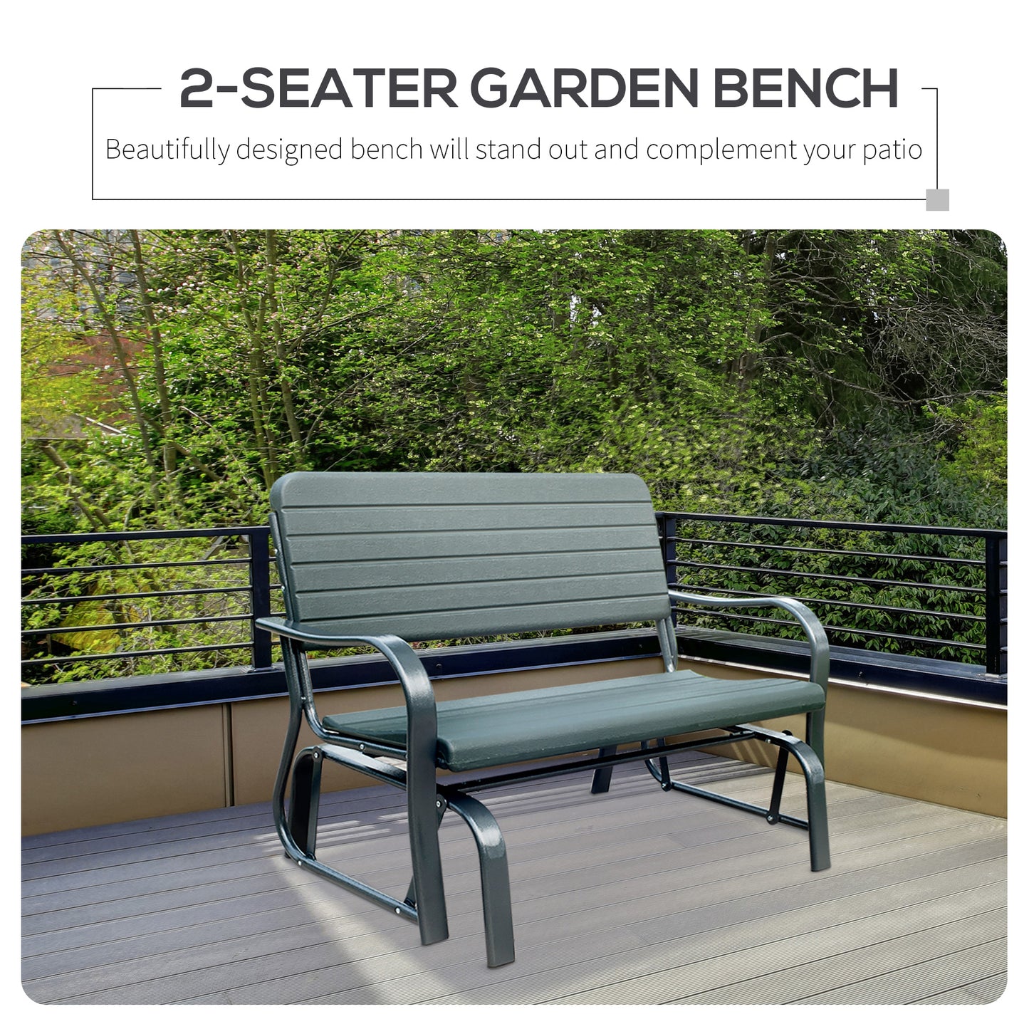 Outsunny 2 Seats Garden Glider Bench