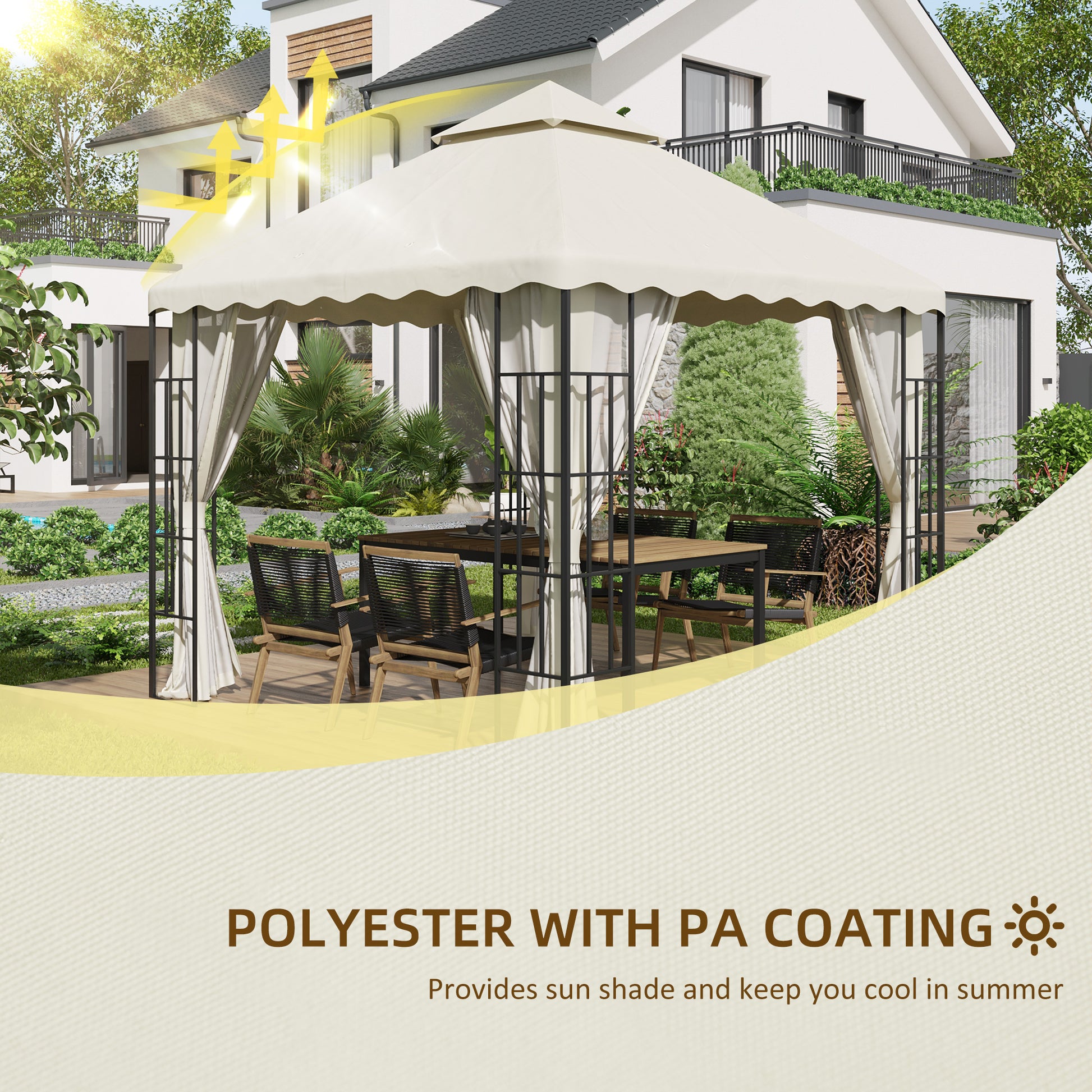 Outsunny 3 x 3 (m) Gazebo Canopy Replacement Covers