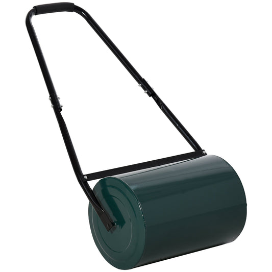 30 L Heavy Duty Water Or Sand Filled ?30cm Garden Steel Lawn Roller Drum - Green-0