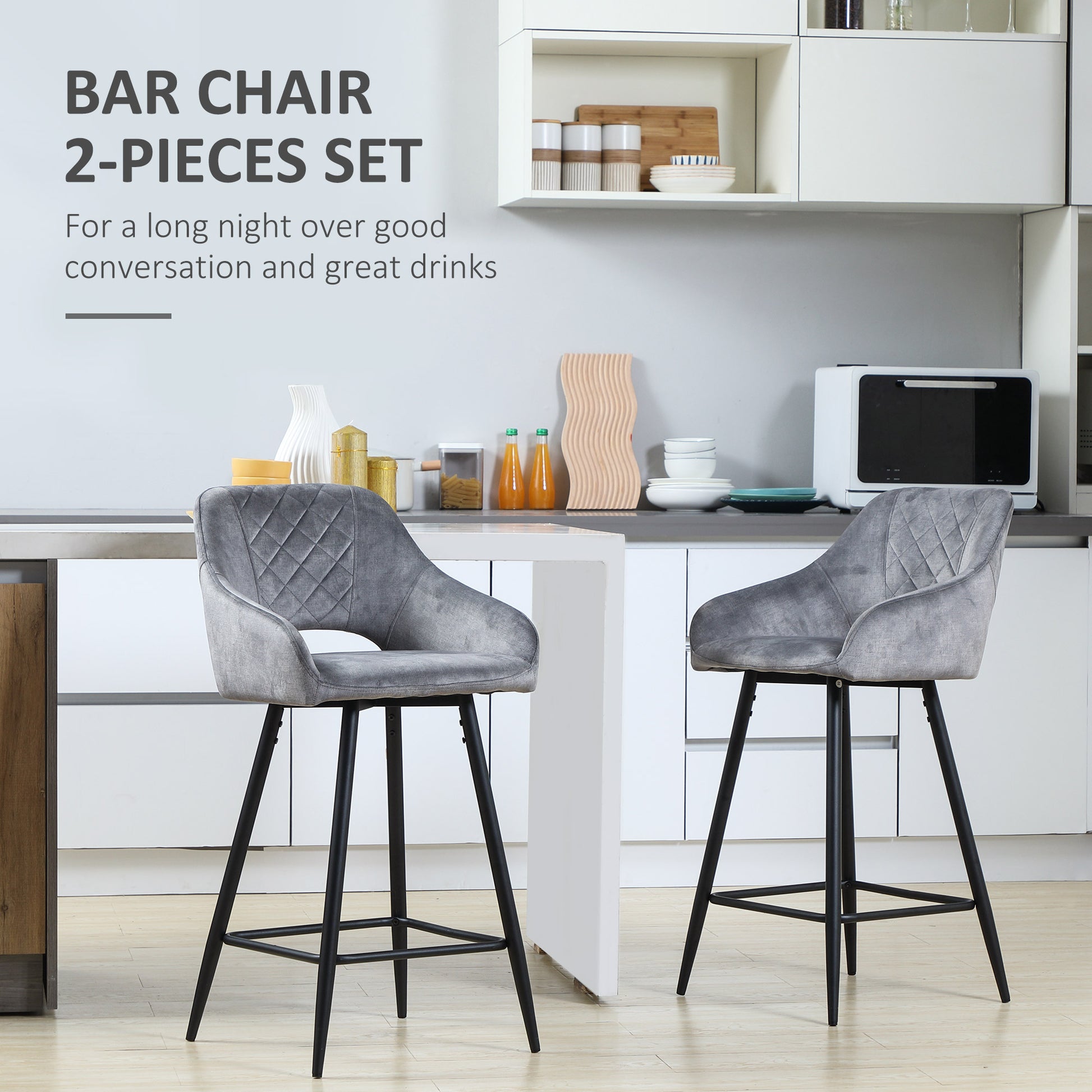 Homcom Bar Stools Set of 2