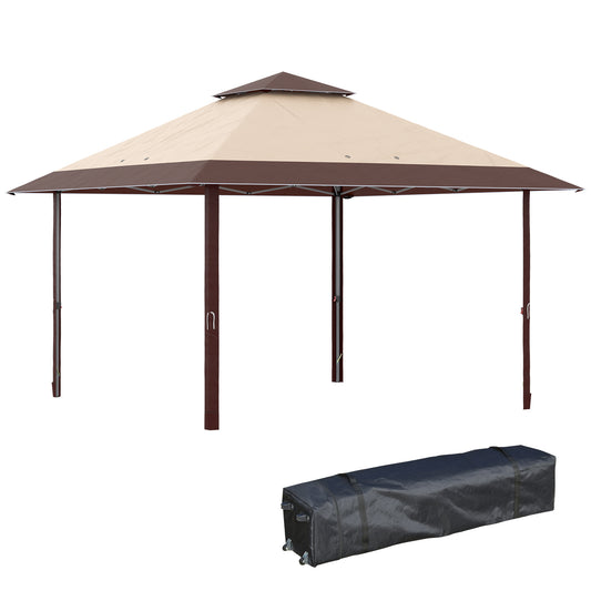 Outsunny 4 x 4m Pop-up Gazebo Double Roof Canopy Tent with UV Proof