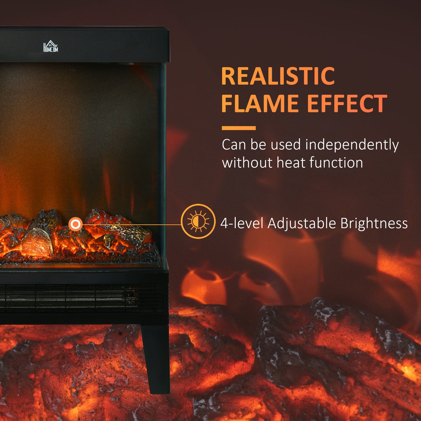 Homcom 180° Charming Electric Fireplace Heater