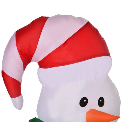 Homcom Inflatable Christmas Snowman 120 cm W/LED Lights-Multicolour