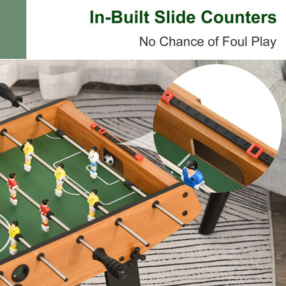 Homcom Folding Foosball Gaming Table Mini Football Soccer Table for Family Fun Kids Toy