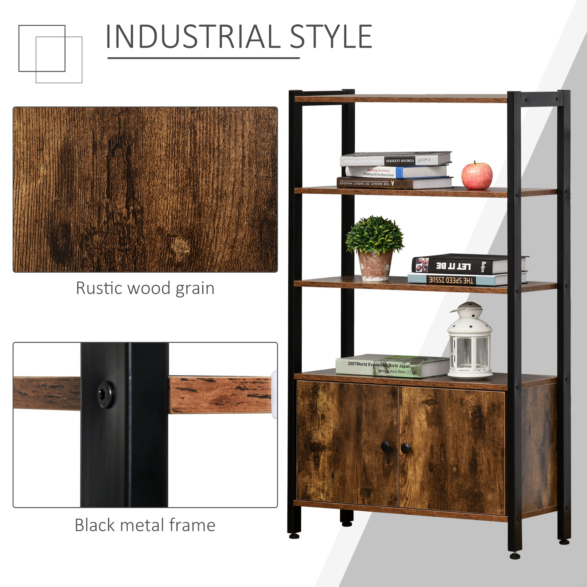 Homcom Industrial-Style Shelving Unit