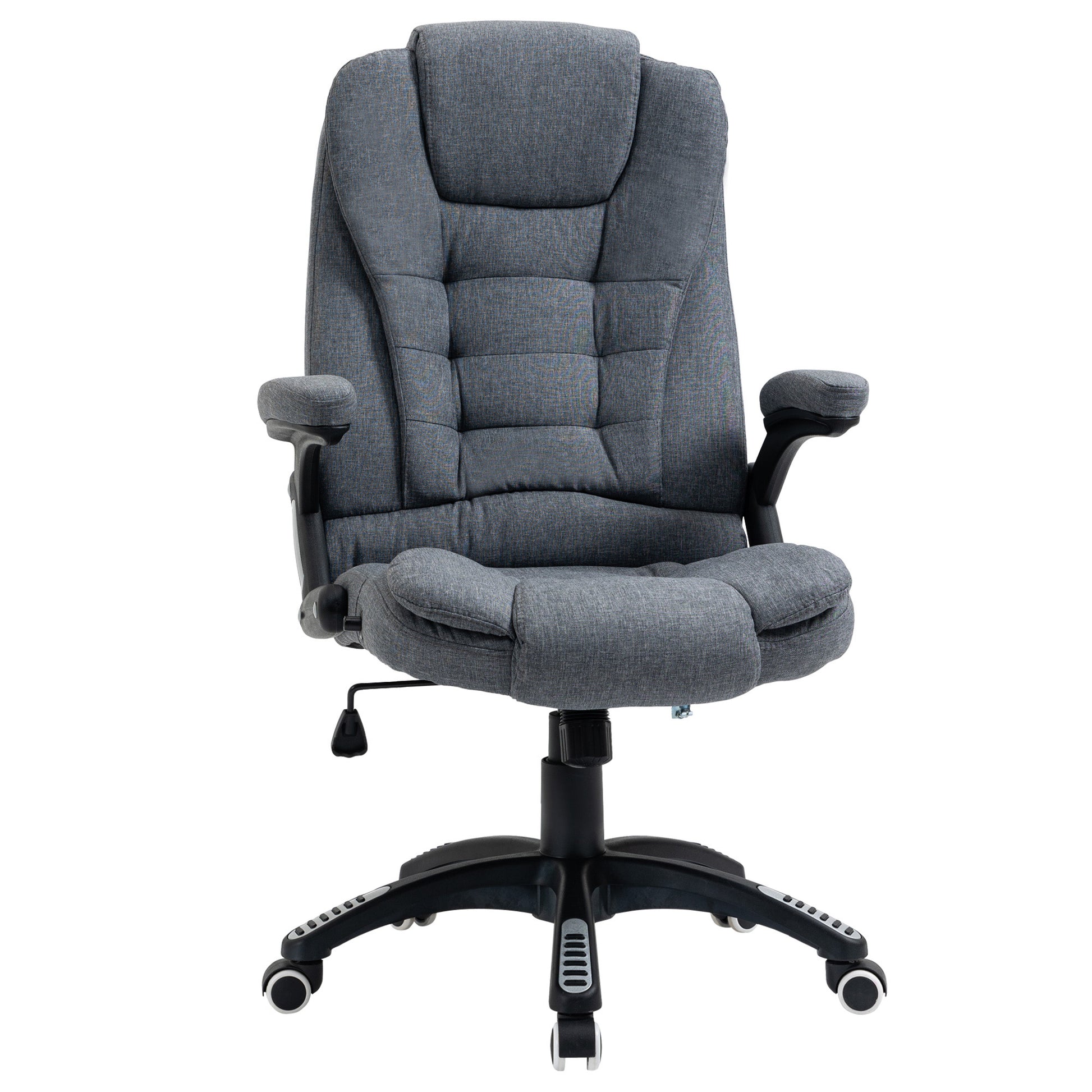 Vinsetto Ergonomic Office Chair Comfortable Desk Chair with Armrests Adjustable Height Reclining and Tilt Function Dark Grey