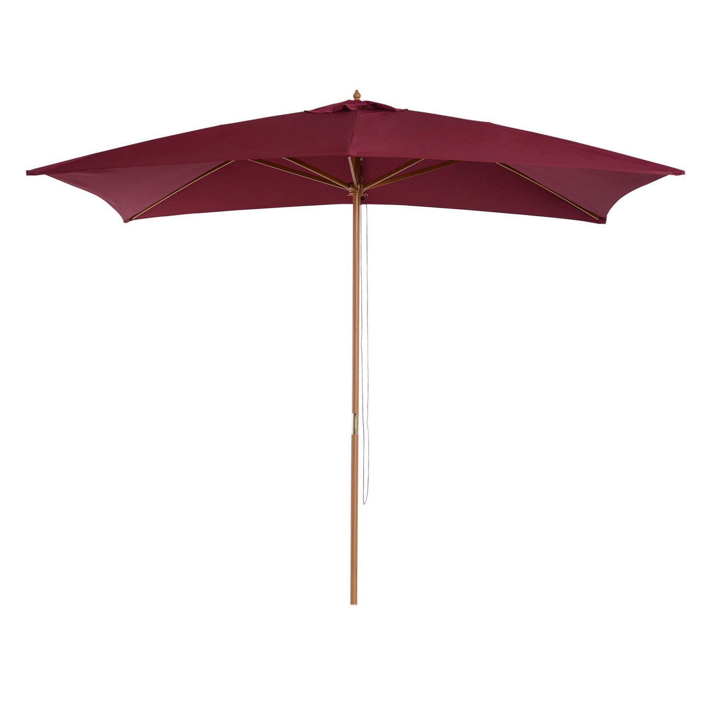 Outsunny 2 x 3m Wooden Garden Parasol Umbrella Outdoor Sun Shade Canopy