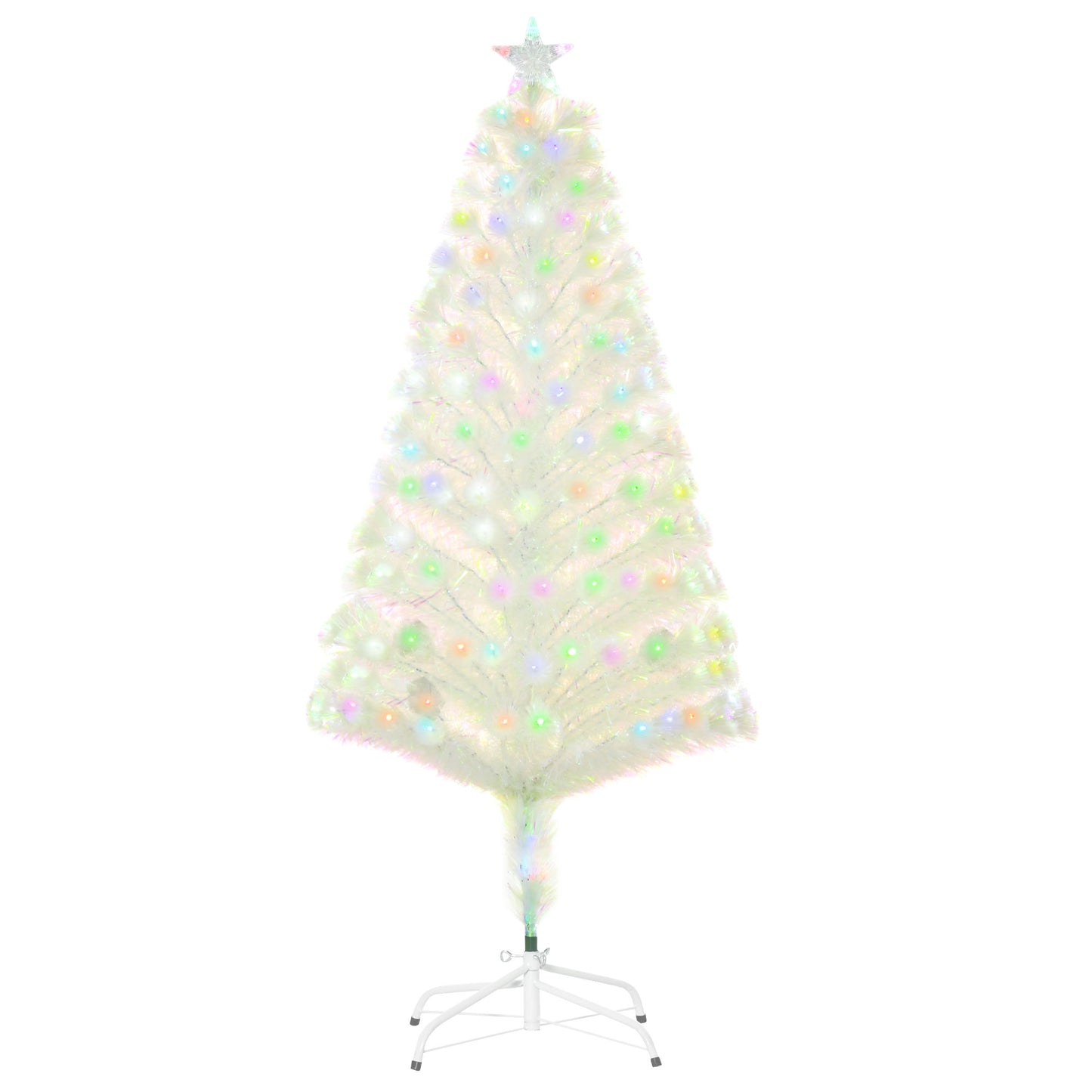 Homcom 5FT Prelit Artificial Christmas Tree with Fiber Optic LED Light