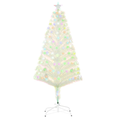 Homcom 5FT Prelit Artificial Christmas Tree with Fiber Optic LED Light