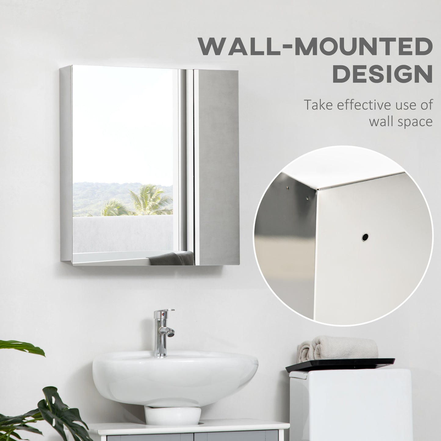 kleankin Bathroom Mirror Cabinet