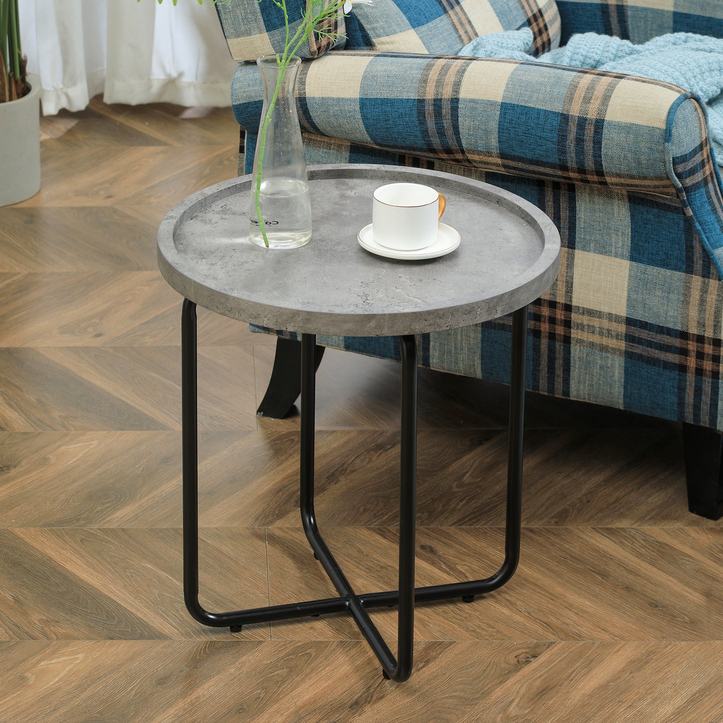 Homcom Round End Table