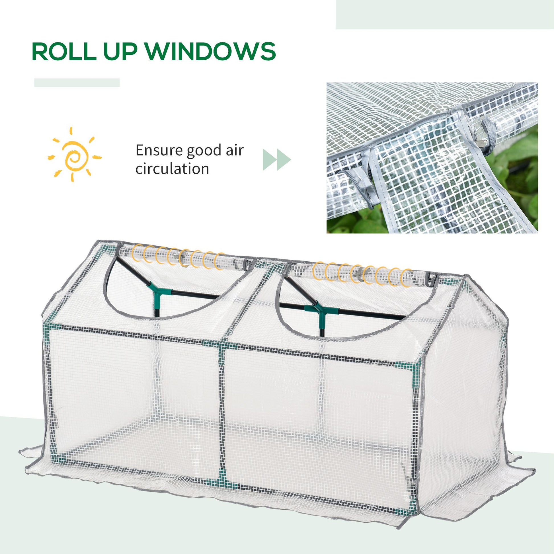 Outsunny Mini Greenhouse With 2 Windows