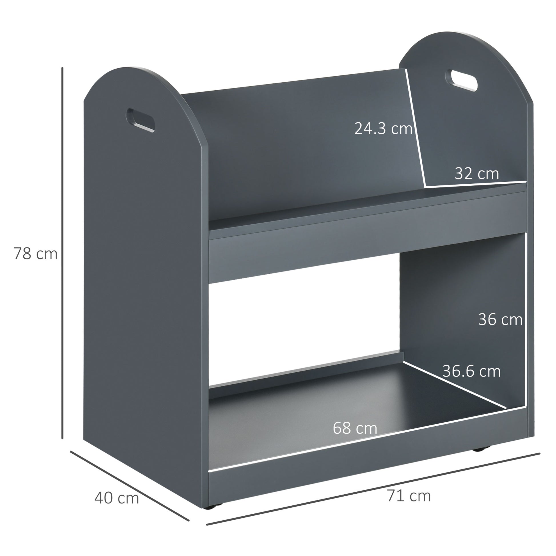 Homcom 2-Tier Storage Shelves