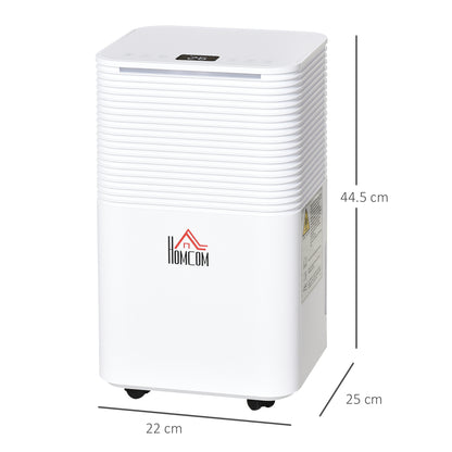 Homcom 10L/Day Portable Quiet Dehumidifier for Home Laundry