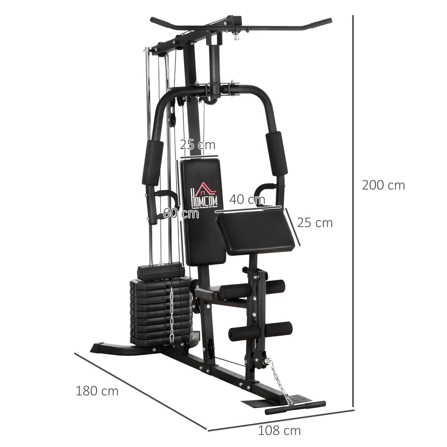 Homcom Multi-Exercise Gym Station