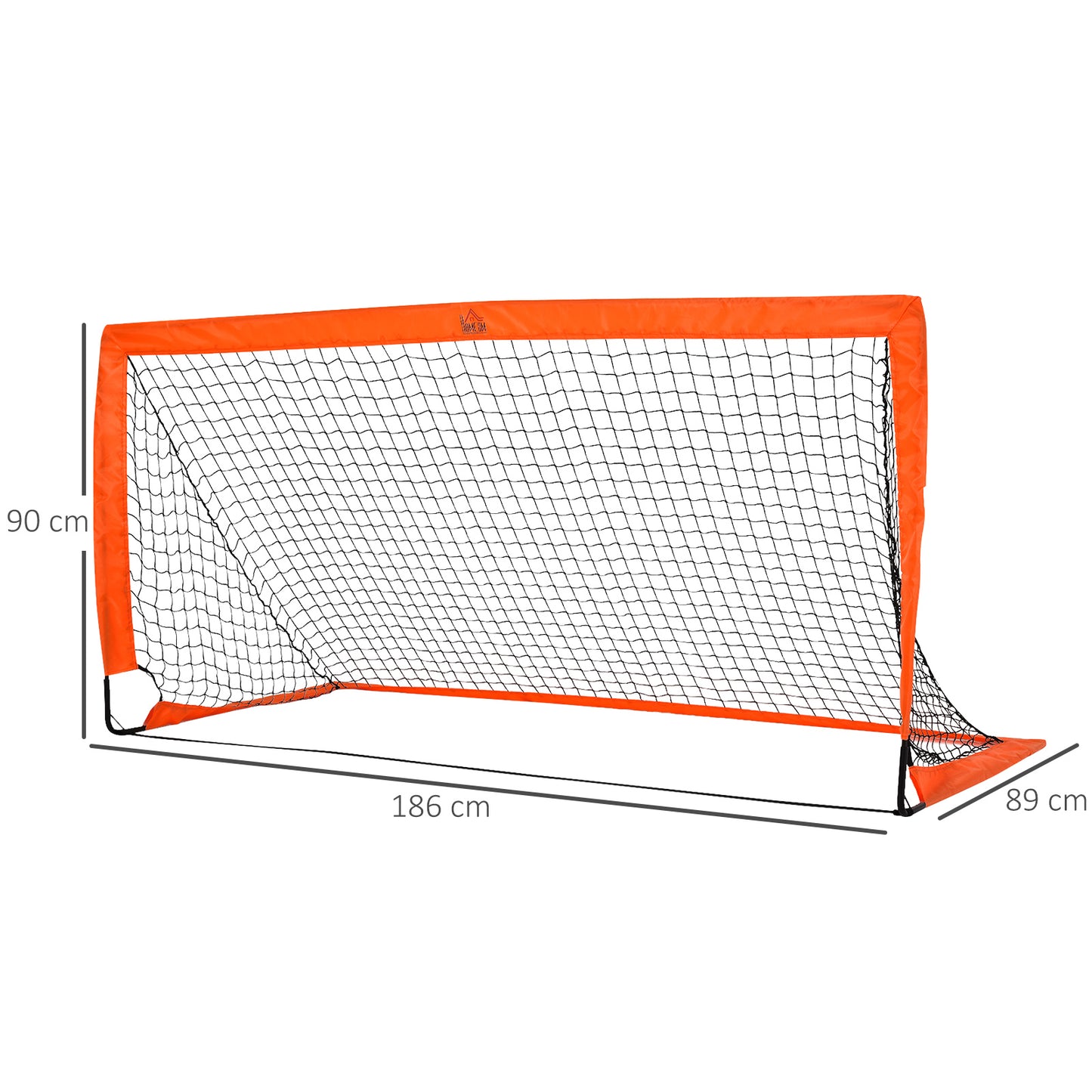 Homcom Tetoron Mesh Outdoor Folding Football Goal Orange