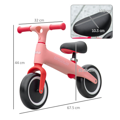 Balance Bike With Adjustable Seat 1.5 To 3 Years Pink by Aiyaplay