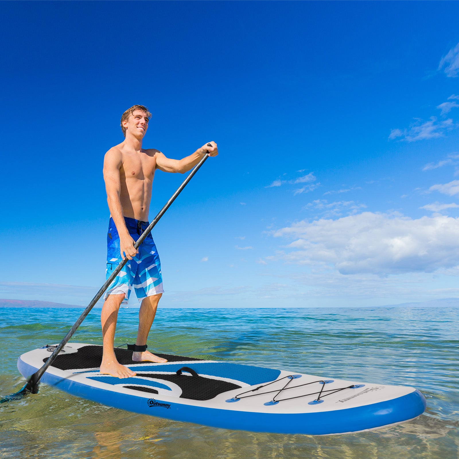 Outsunny 10.6' x 32" x 6" Inflatable Stand Up Paddle Board