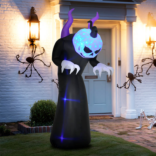 Outsunny 7ft Inflatable Halloween Ghost with Horns