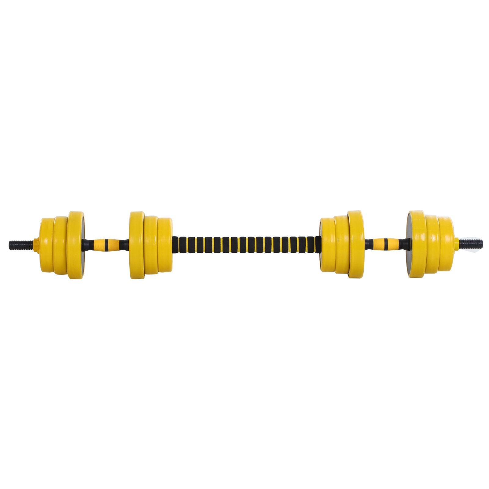 Homcom Adjustable 20KGS Barbell & Dumbbell Set Fitness Home Gym Plate Bar Clamp Rod