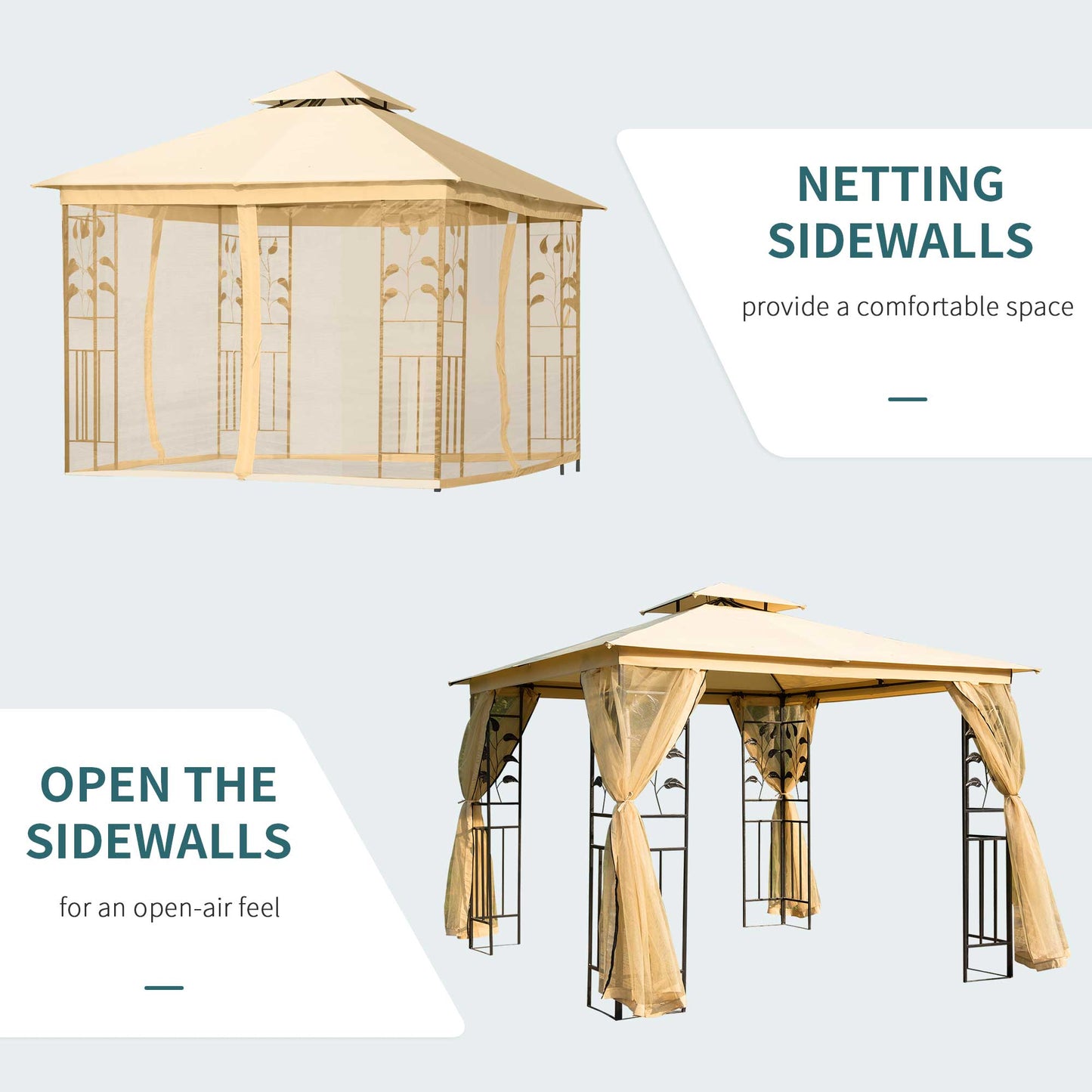 Outsunny 3(m) x 3(m) Garden Gazebo