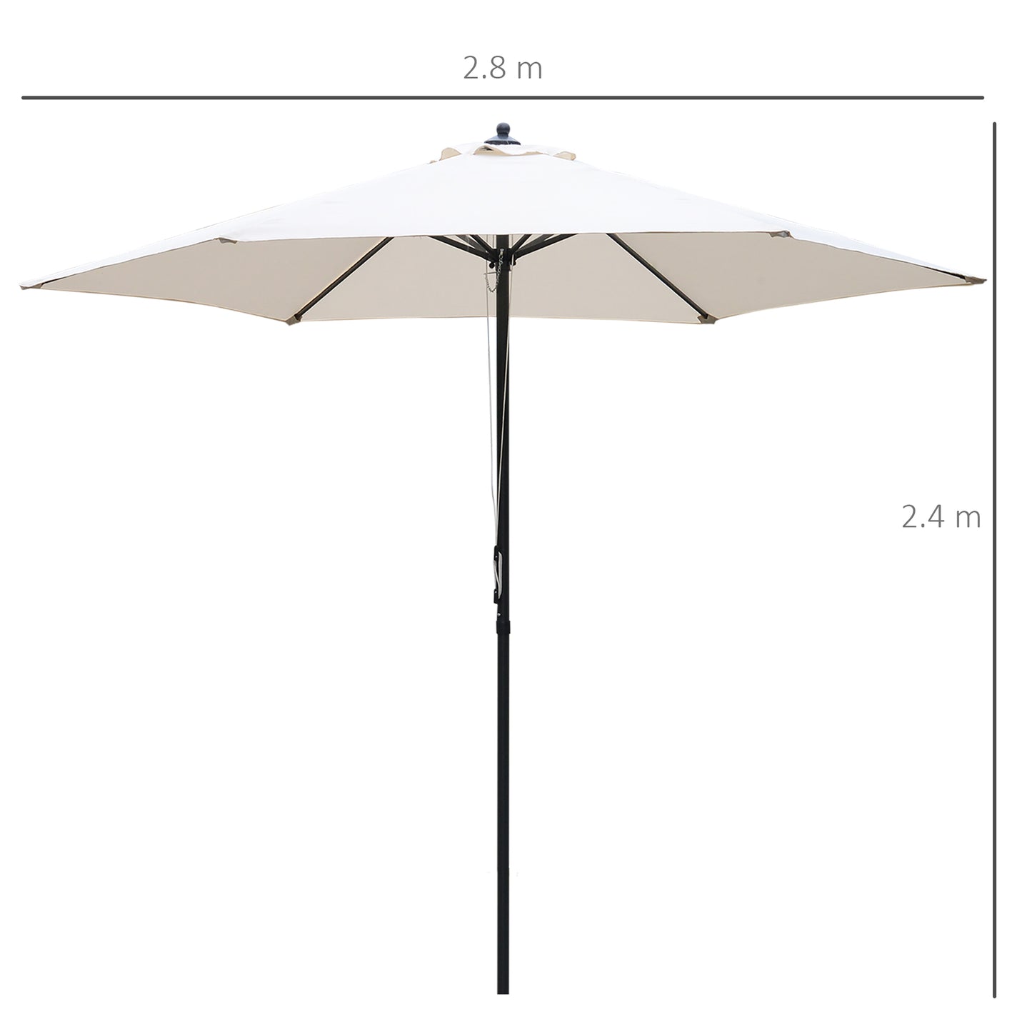 Outsunny 2.8m Garden Parasol Umbrella