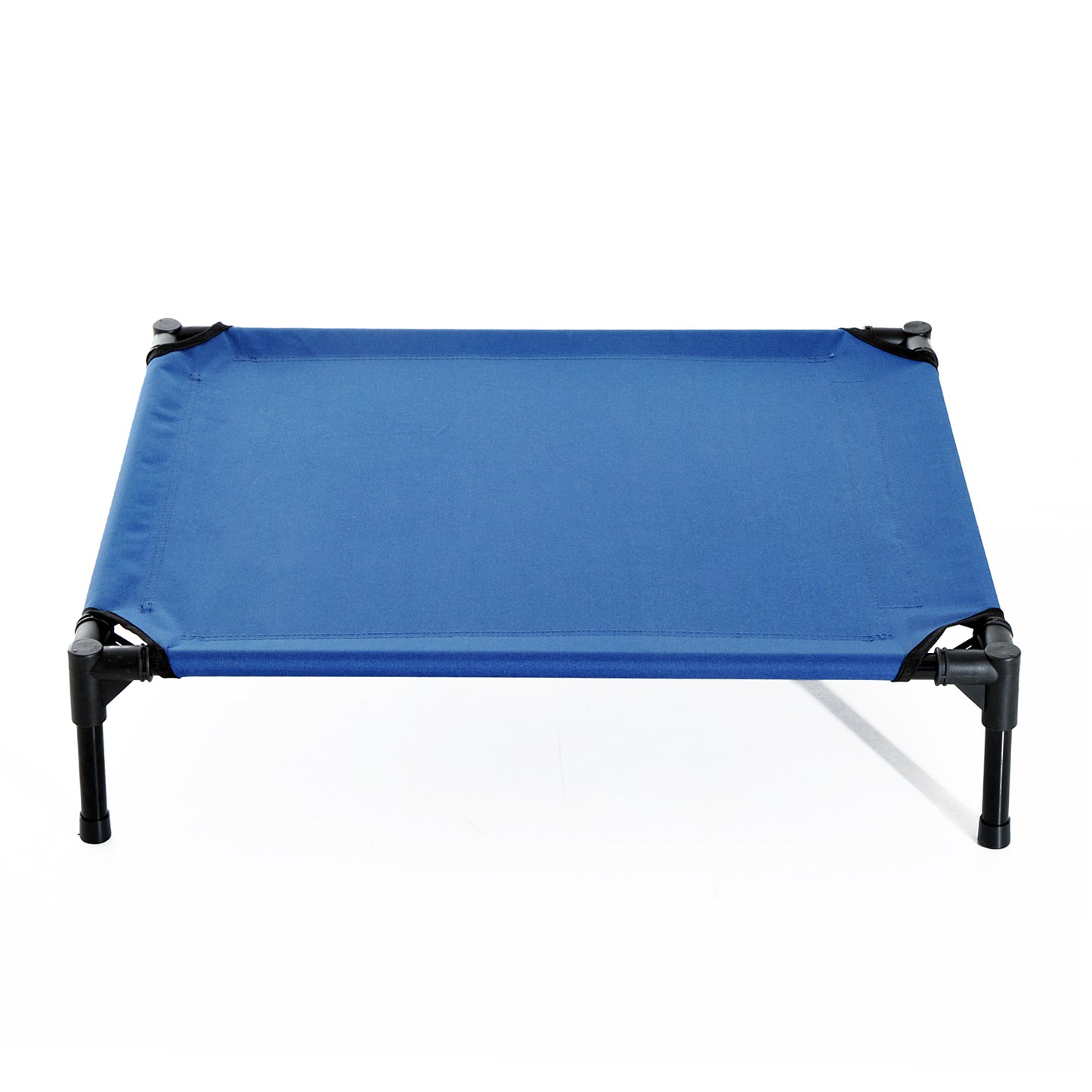 Pawhut Raised Dog Bed Cat Elevated Lifted Portable Camping With Metal Frame Blue (Medium)