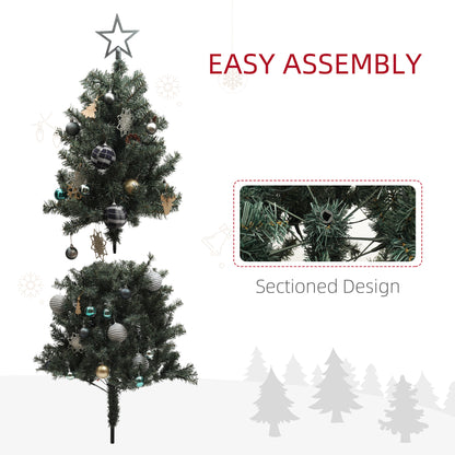 5ft Decorated Christmas Tree Artificial - with LED Lights Warm White 353 Tips