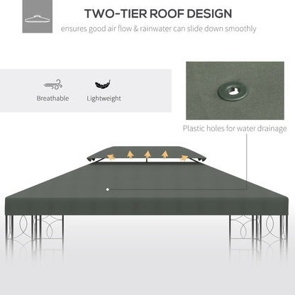 Outsunny 3X4M Gazebo Canopy Replacement Cover