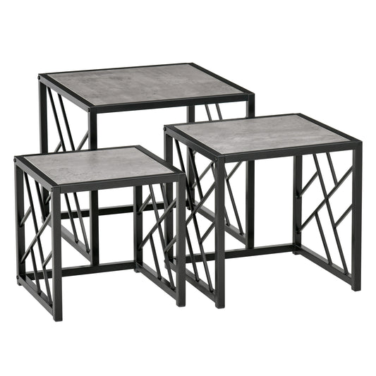 Homcom Set of 3 Nesting Coffee Tables