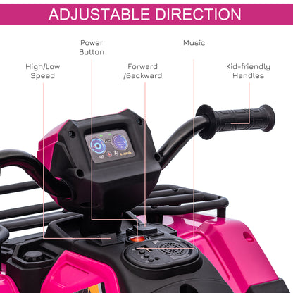 Homcom 12V Kids Quad Bike with Forward Reverse Functions