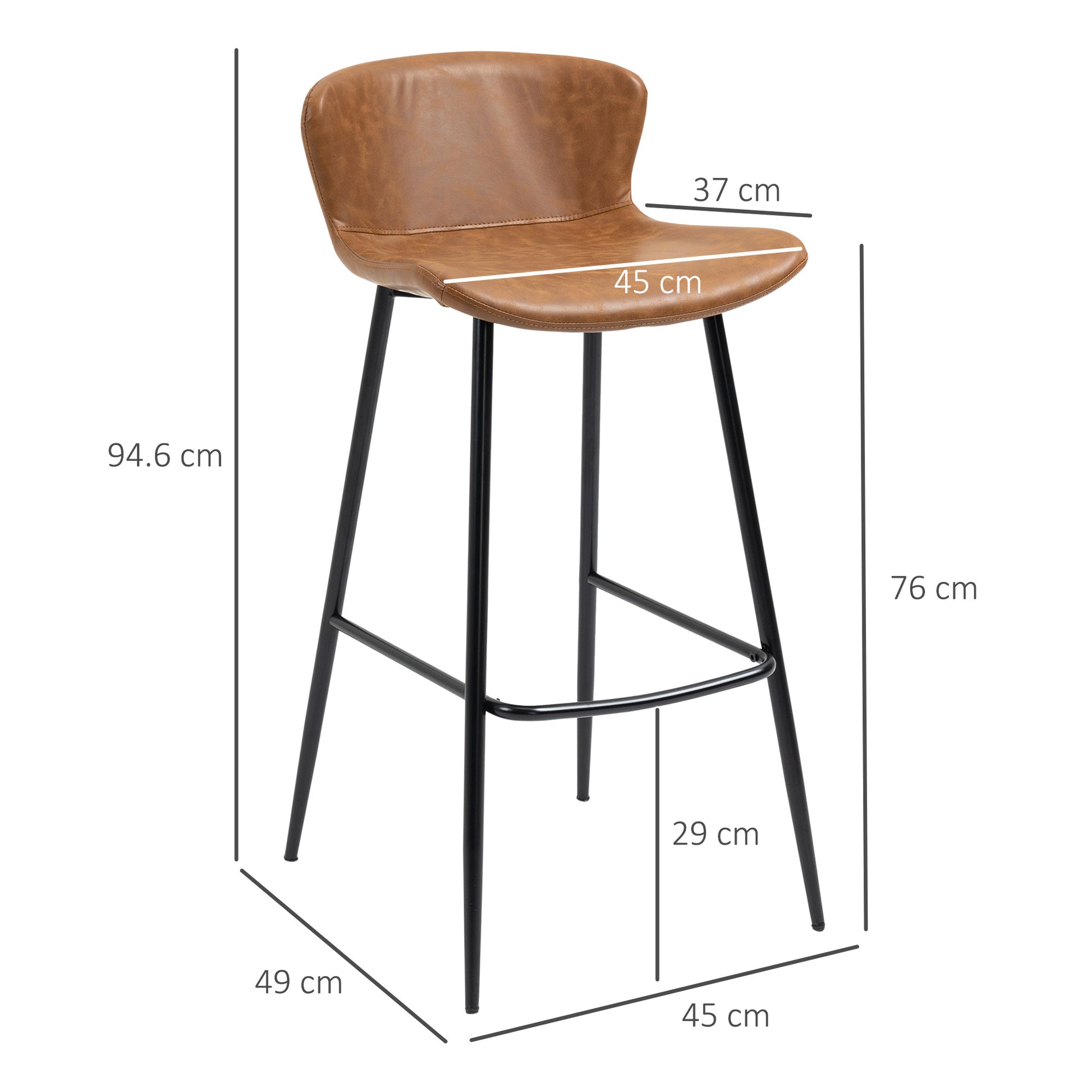 Homcom Bar Stools Set of 2