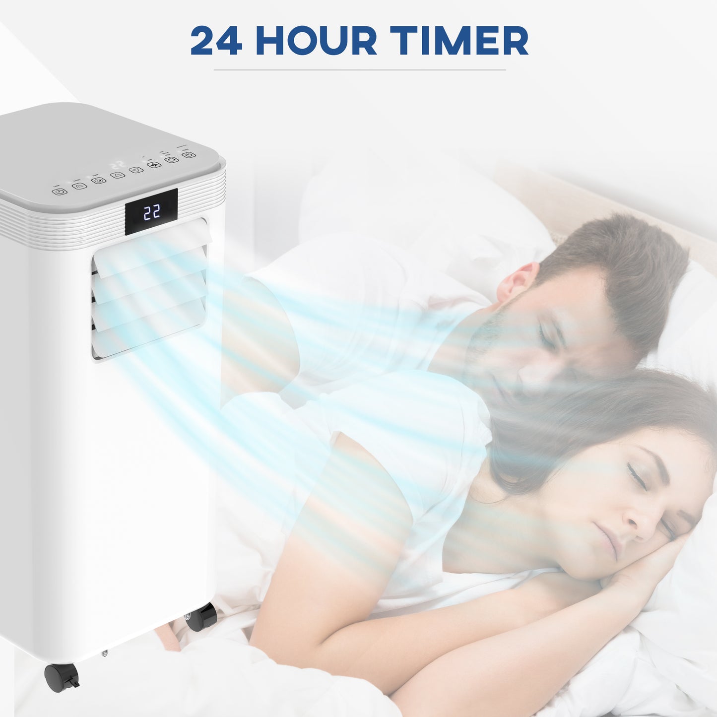 A Rated 8,000 BTU 4-In-1 Portable Dehumindifier With Remote & 24 Hour Timer by Homcom