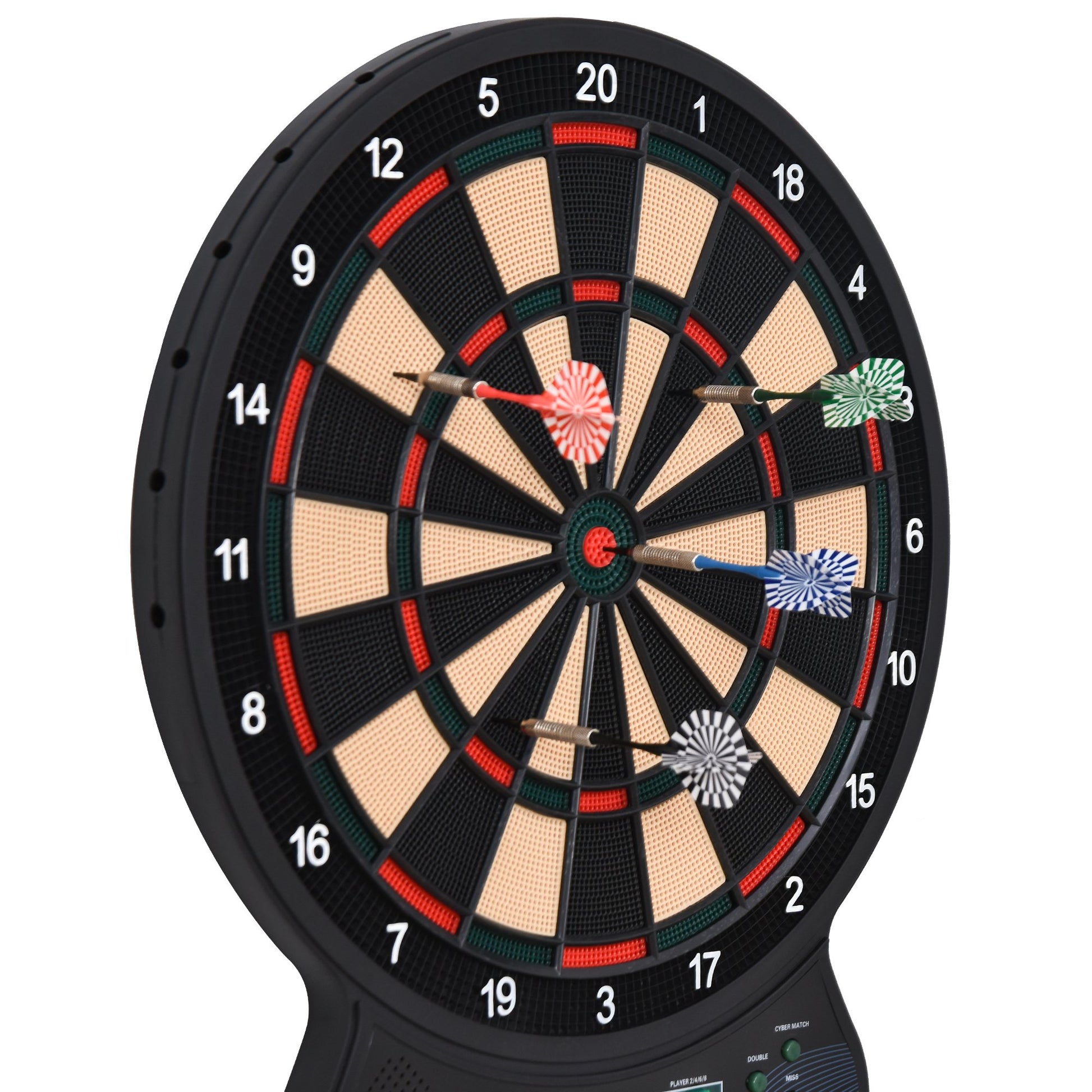 Homcom Plastic LED Electronic Dartboard w/ 12 Darts