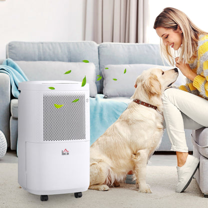 Homcom 10L/Day 2200ML Portable Quiet Dehumidifier with WiFi Smart App Control