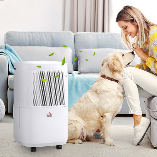 Homcom 10L/Day 2200ML Portable Quiet Dehumidifier with WiFi Smart App Control