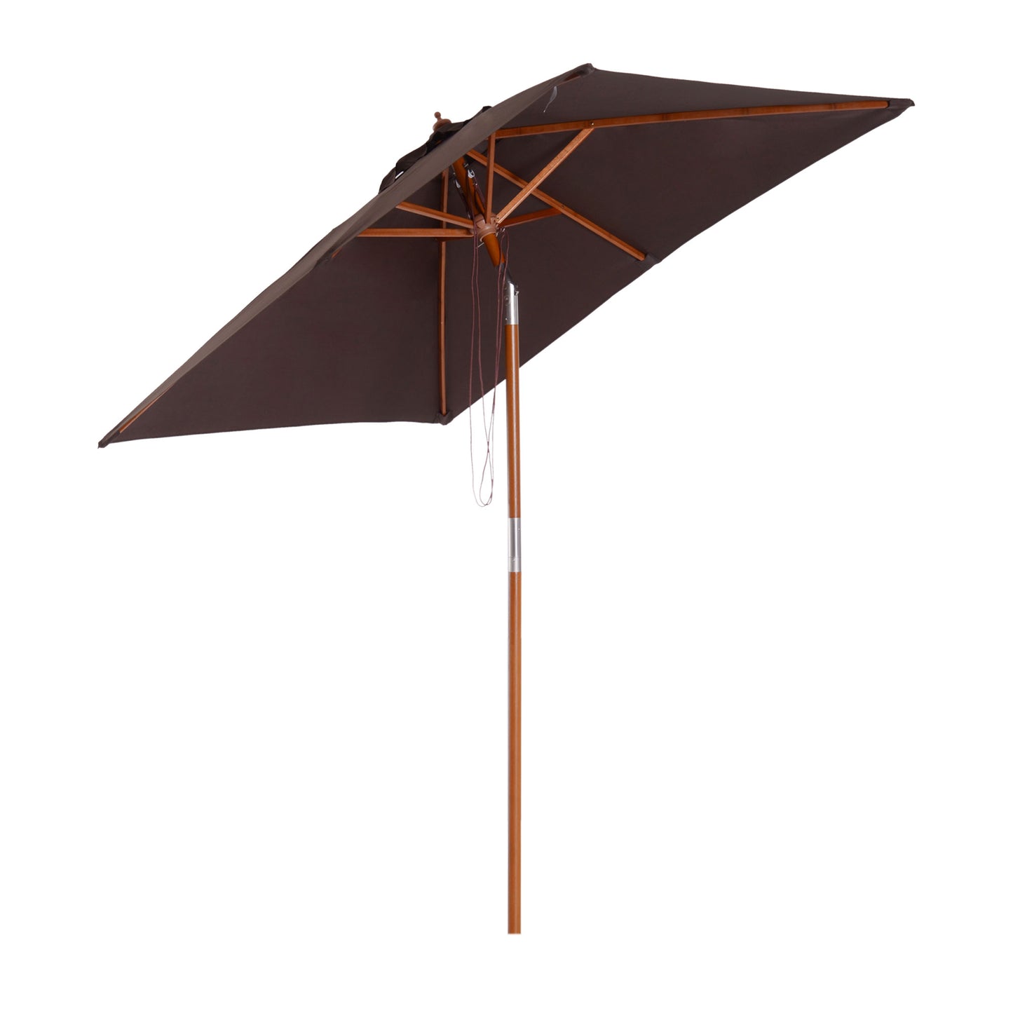 Outsunny 2m x 1.5m Garden Parasol Umbrella with Tilting Sunshade Canopy