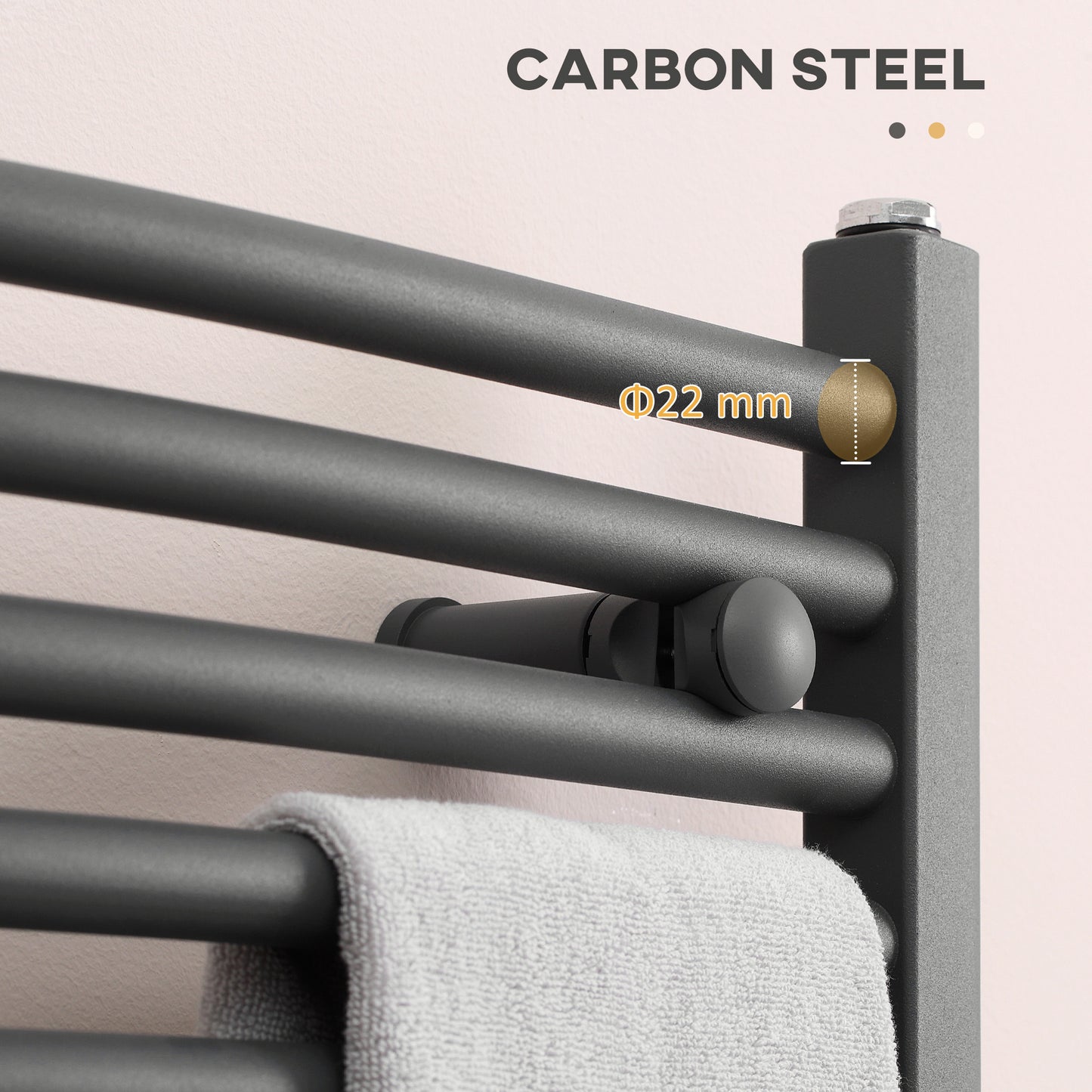 Homcom Curved Heated Towel Rail