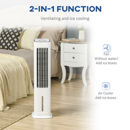 5L Oscillating Three Speed Air Cooler With Timer & Remote Control White by Homcom