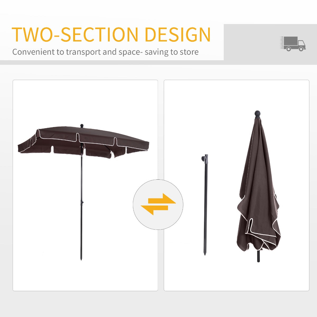 Outsunny Garden Parasol Umbrella