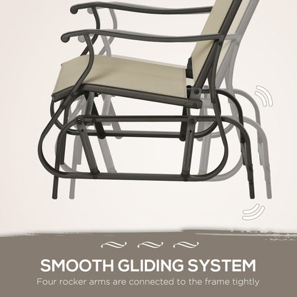 Outsunny Set of 3 Gliding Chair & Tea Table Set