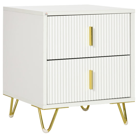 Homcom Bedside Table with 2 Drawers