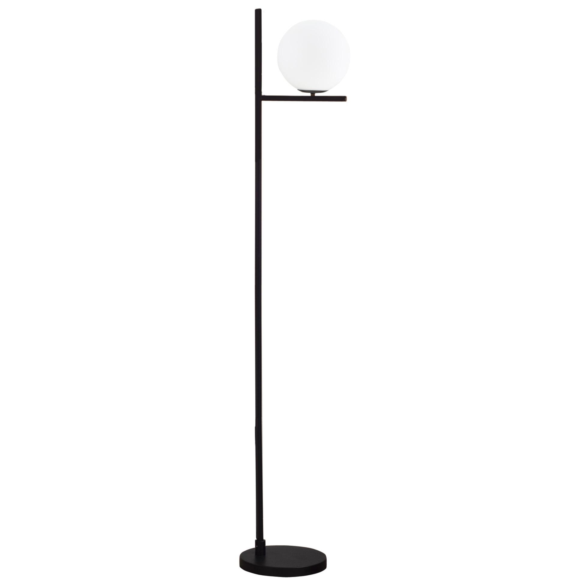 Homcom Modern Floor Lamp Metal Frame Sphere Light w/ Pedal Switch