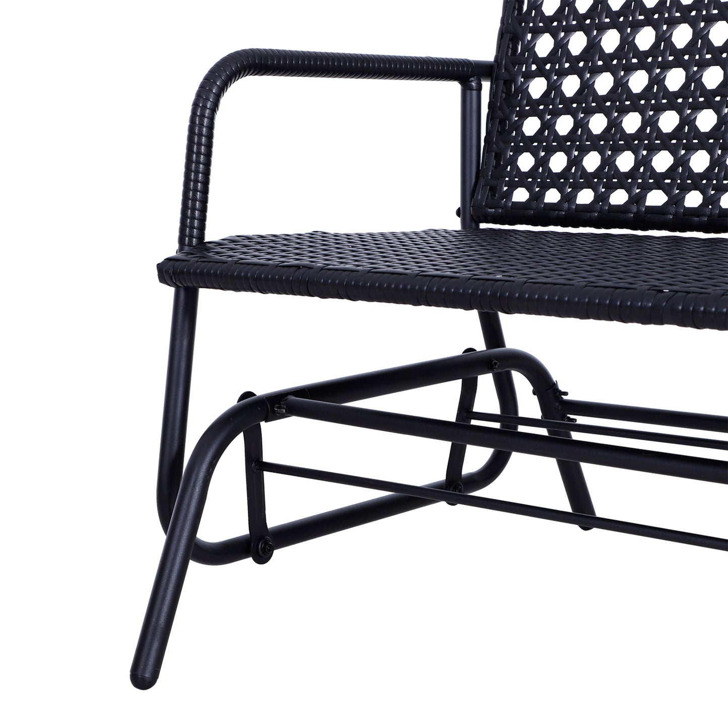 Outsunny 2 Seater PE Rattan Glider Bench